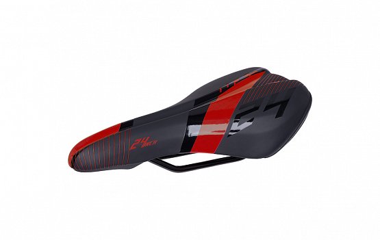 Sedlo CTM detské Willy, čierne, červený pásik, 24"