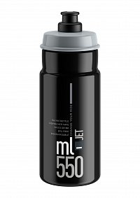 Fľaša JET šedé logo 550 ml, čierna Fľaša JET šedé logo 550 ml, čierna