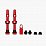 MUC-OFF Tubeless Presta Valve (pár) 44 mm, Red