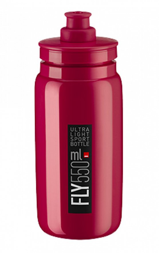 Fľaša ELITE Fly 0,55l, višňová, čierne logo