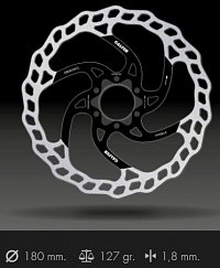 Brzdový kotúč GALFER Fixed Wave 180 mm, Center-lock, 1.8 mm Brzdový kotúč GALFER Fixed Wave 180 mm, Center-lock, 1.8 mm