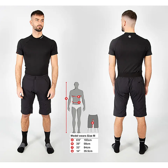 ENDURA HUMMVEE LINE SHORT WITH LINER, Black