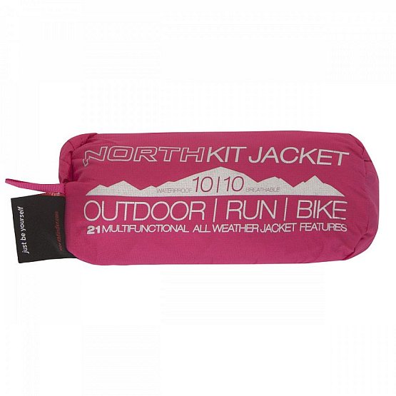 NORTHFINDER dámska neprem. zbaliteľná bunda 2L Northkit, rose