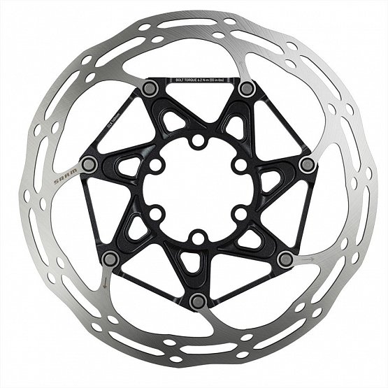 Brzdový kotúč SRAM CENTERLINE 2 PIECE 160 mm, black (v balení titánové skrutky), rounded Brzdový kotúč SRAM CENTERLINE 2 PIECE 160 mm, black (v balení titánové skrutky), rounded