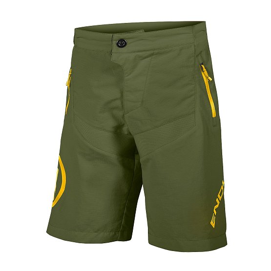 ENDURA Kids MT500JR Short with Liner 7yrs, 9yrs, 11yrs, Olive Green
