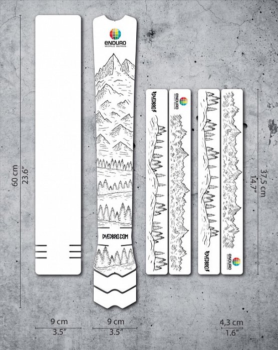 Ochranná fólia DYEDbro Enduro World Series Mountains Black, matná