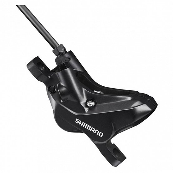 Brzdový strmeň SHIMANO MT420 4-piest, hydraulický, post mount, čierna + platničky D03S