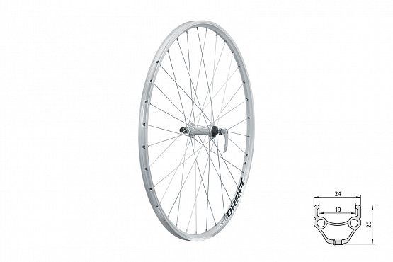 Zapletené koleso predné KLS DRAFT V-brake F, 28/29", silver Zapletené koleso predné KLS DRAFT V-brake F, 28/29", silver