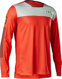 FOX Defend Ls Jersey Moth, fluo red