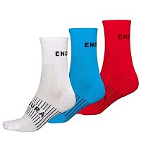 Endura CoolMax Race 3-P Socks, white/blue/red