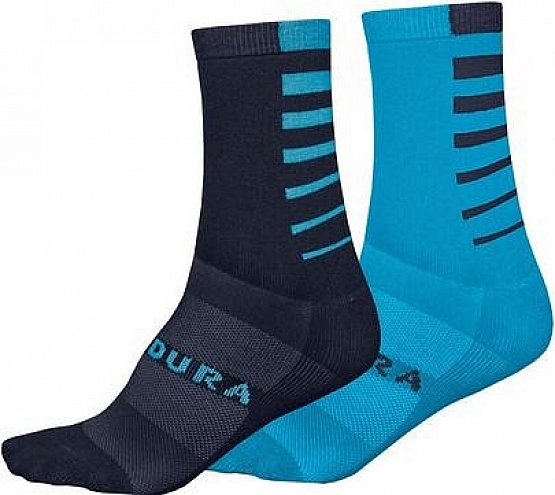 Endura CoolMax Race 2-P Socks, blue