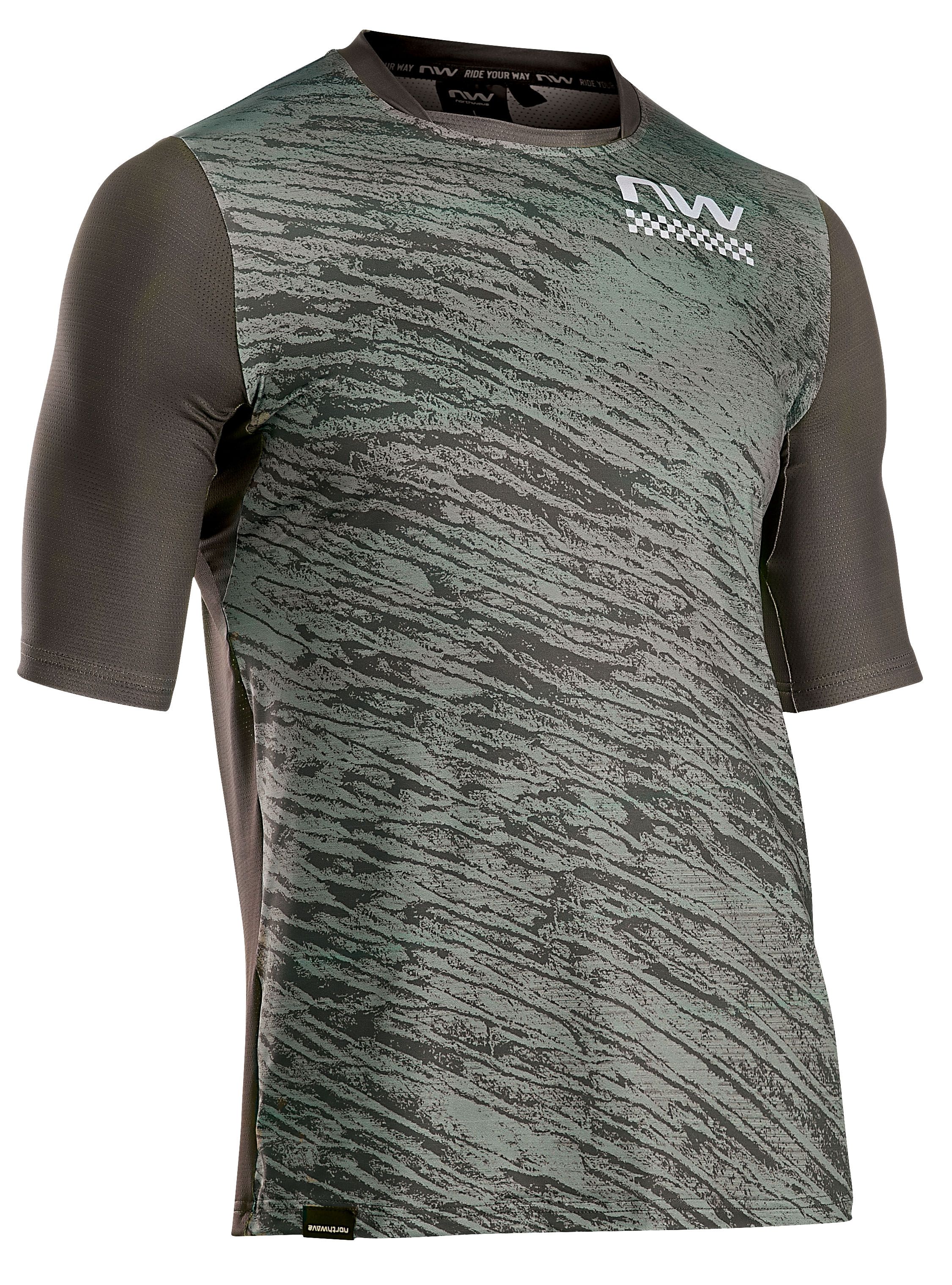 Northwave Bomb Jersey Short Sleeve, green forest/grey