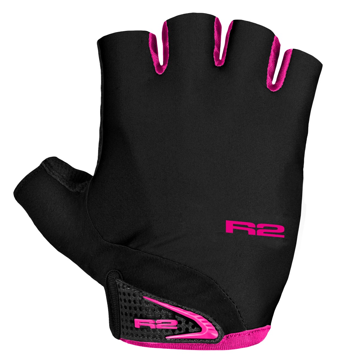 Cyklistické rukavice R2 Riley, čierne/rúžové