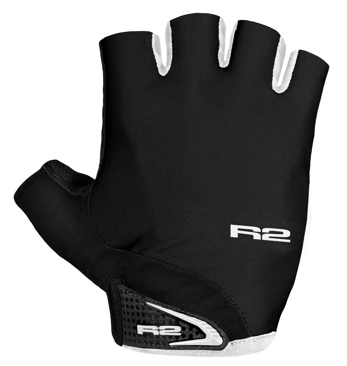 Cyklistické rukavice R2 Riley, čierne/biele