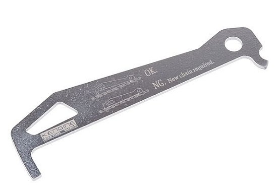 Mierka opotrebovania reťaze, železná