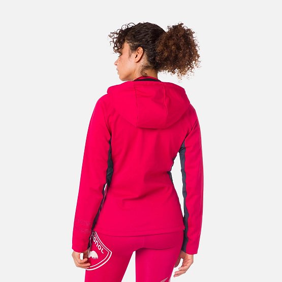 ROSSIGNOL W Softshell Hoodie Jacket, red ROSSIGNOL W Softshell Hoodie Jacket, red