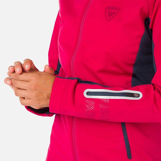 ROSSIGNOL W Softshell Hoodie Jacket, red ROSSIGNOL W Softshell Hoodie Jacket, red