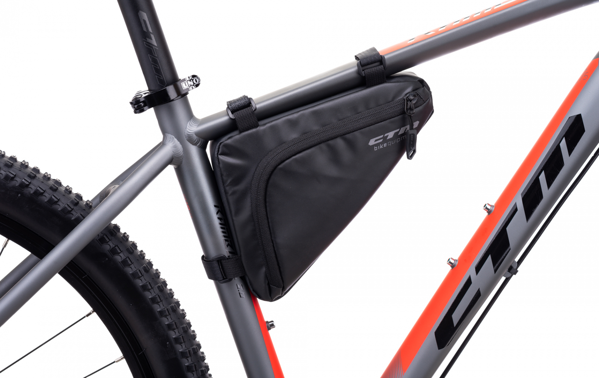 Taška CTM Trigy, rámová trojuholníková, čierna