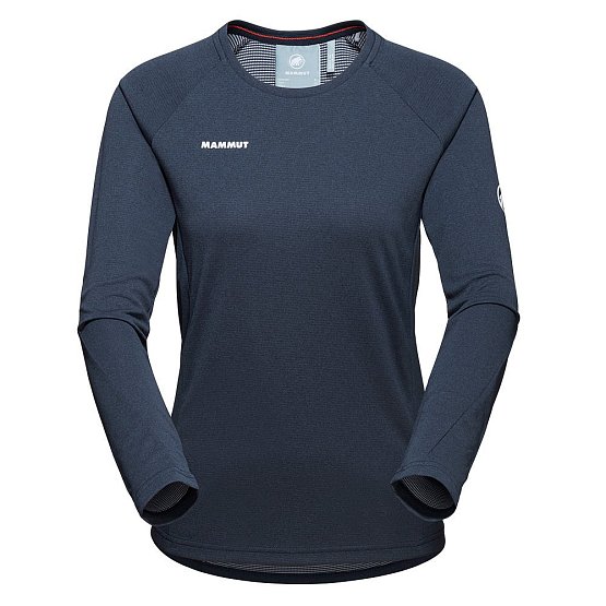 MAMMUT Aegility FL Longsleeve Women, marine melange-white MAMMUT Aegility FL Longsleeve Women, marine melange-white
