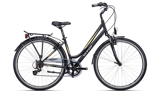 CTM Florence 28" (700C) 2023, matná čierna/hnedá, 17" (430)