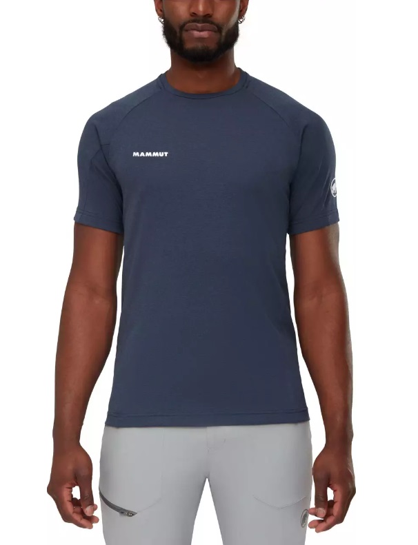 MAMMUT Aegility FL LT-shirt Men, marine melange-white