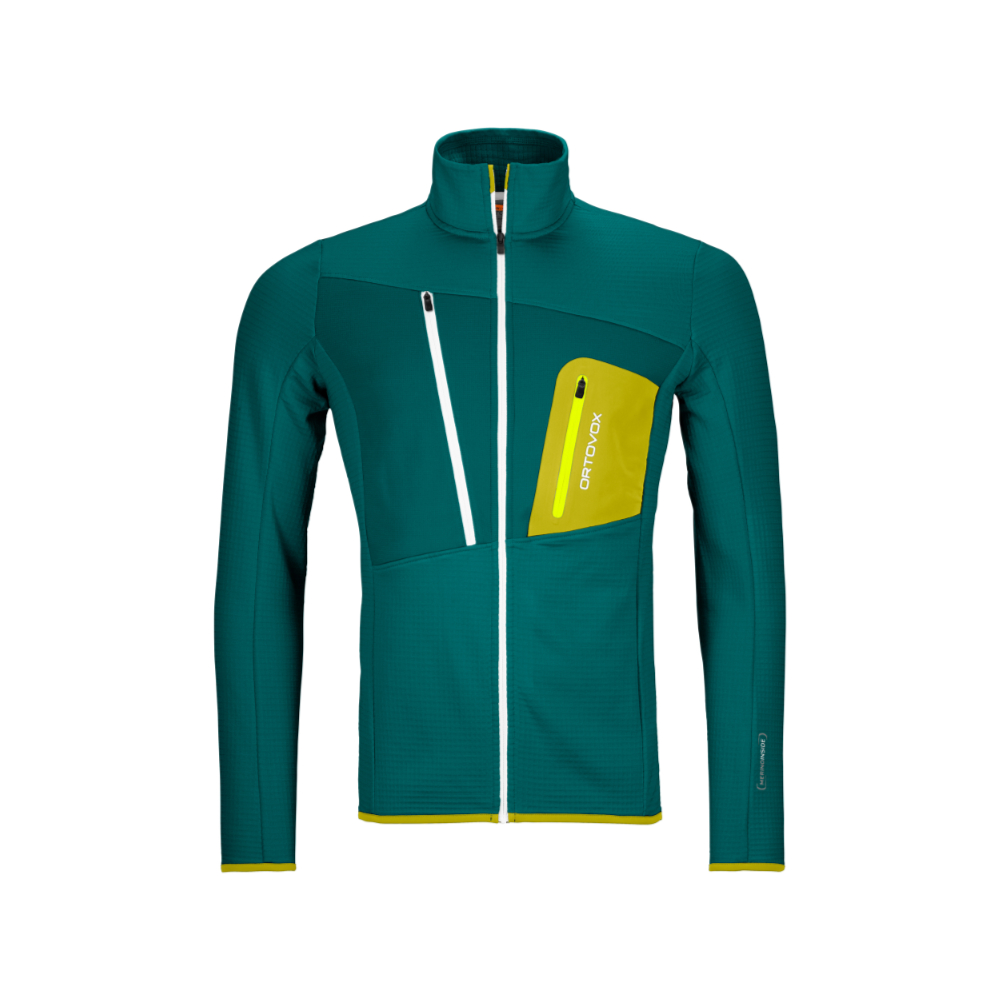 ORTOVOX Fleece Grid Jacket, Pacific Green