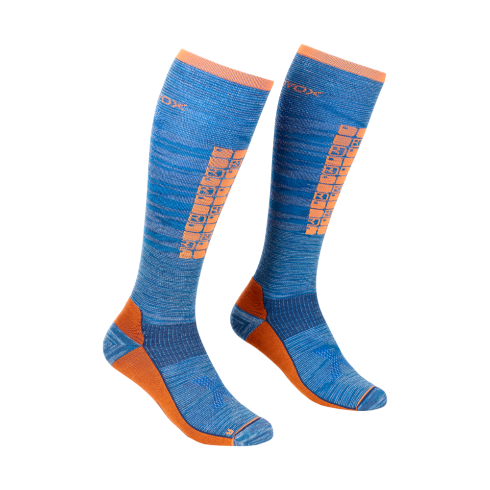 ORTOVOX Ski Compression Long Socks, Safety Blue