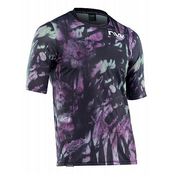 NORTHWAVE Bomb Flower Jersey Short Sleeve, black/purple, XL NORTHWAVE Bomb Flower Jersey Short Sleeve, black/purple, XL