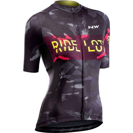 Northwave Blade Jersey Short Sleeves, black/magenta lime, L Northwave Blade Jersey Short Sleeves, black/magenta lime, L