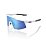100% Speedcraft, Matte White - HiPER Blue Multilayer Mirror Lens