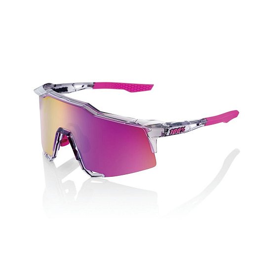 100% Speedcraft, Polished Translucent Grey - Purple Multilayer Mirror Lens