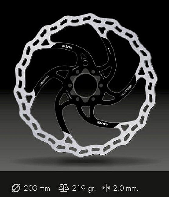 Brzdový kotúč GALFER Fixed Wave 203 mm, Center-lock Brzdový kotúč GALFER Fixed Wave 203 mm, Center-lock