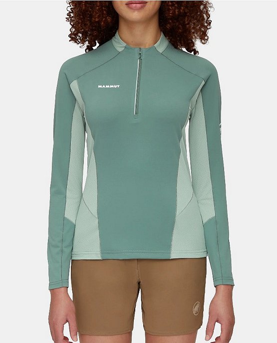 MAMMUT Aenergy FL Half Zip Longsleeve Women, dark jade-jade MAMMUT Aenergy FL Half Zip Longsleeve Women, dark jade-jade