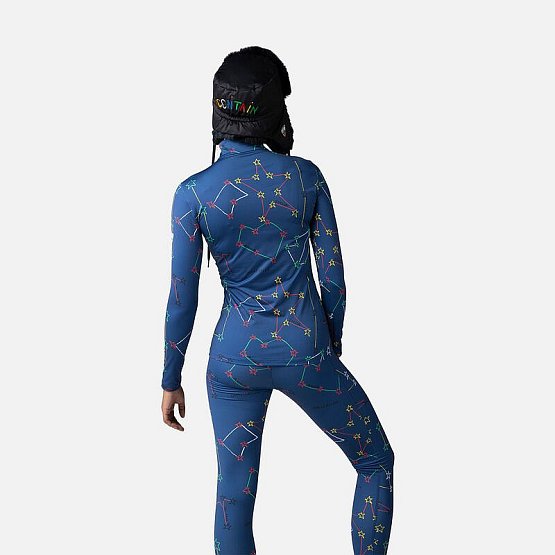 ROSSIGNOL W BOOSTER 1/2 ZIP TOP, navy blue ROSSIGNOL W BOOSTER 1/2 ZIP TOP, navy blue