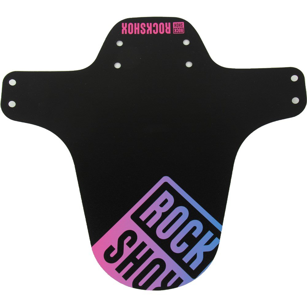MTB blatník RockShox čierny, pink/blue potlač