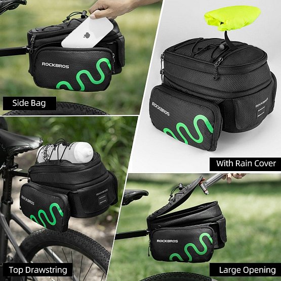 ROCKBROS s nosičom na sedlovku, 9L, čierna