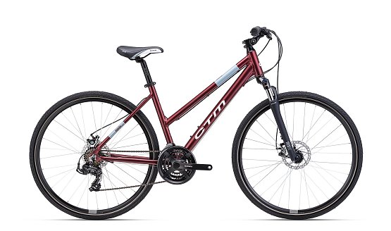 CTM Maxima 2.0 28" 2024, matná červená perleť/sivá, L (18")