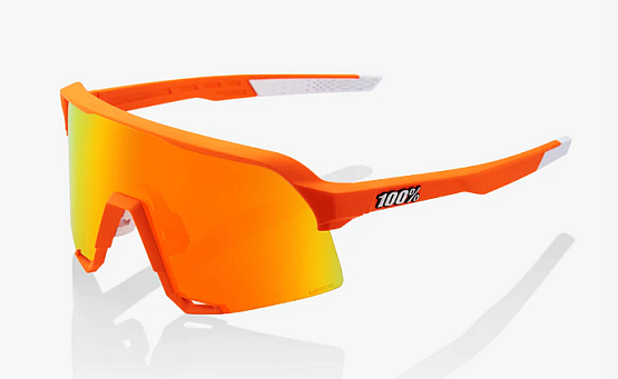 100% S3, Soft Tack Neon Orange HiPER® Red Multilayer Mirror Lens 100% S3, Soft Tack Neon Orange HiPER® Red Multilayer Mirror Lens