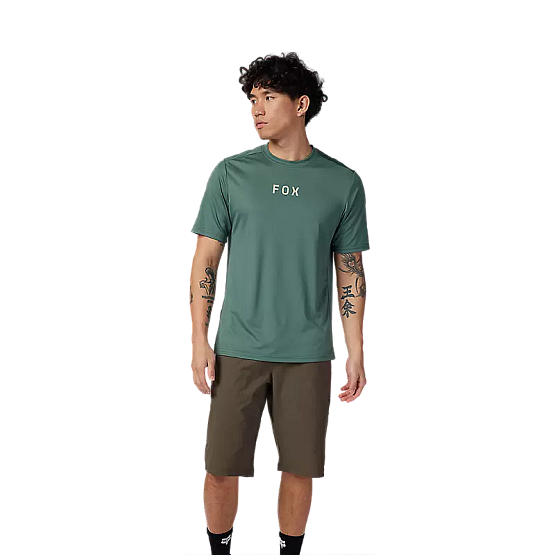 FOX Ranger Ss Jersey Moth, hunter green, S FOX Ranger Ss Jersey Moth, hunter green, S