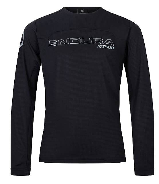 ENDURA Kids MT500JR L/S Print Jersey LTD, black