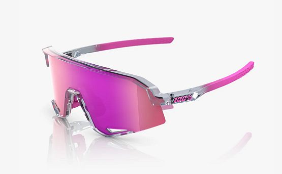 100% SLENDALE Polished Translucent Grey - Purple Multilayer Mirror Lens