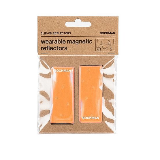 Magnetická pripínacia odrazka BOOKMAN, orange