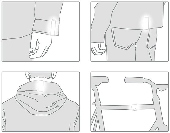 Magnetická pripínacia odrazka BOOKMAN, orange