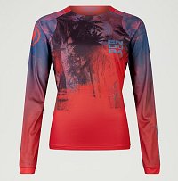 ENDURA Wms Tropical L/S Tee LTD, pomegranate