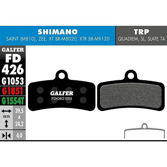 Brzdové platničky GALFER FD426 Shimano, Tektro, TRP - Standard Brzdové platničky GALFER FD426 Shimano, Tektro, TRP - Standard