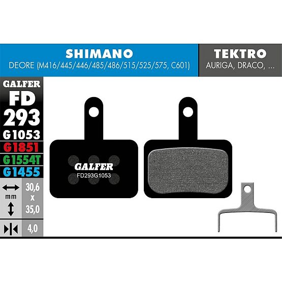Brzdové platničky GALFER FD293 Shimano, Tektro, TRP - Standard