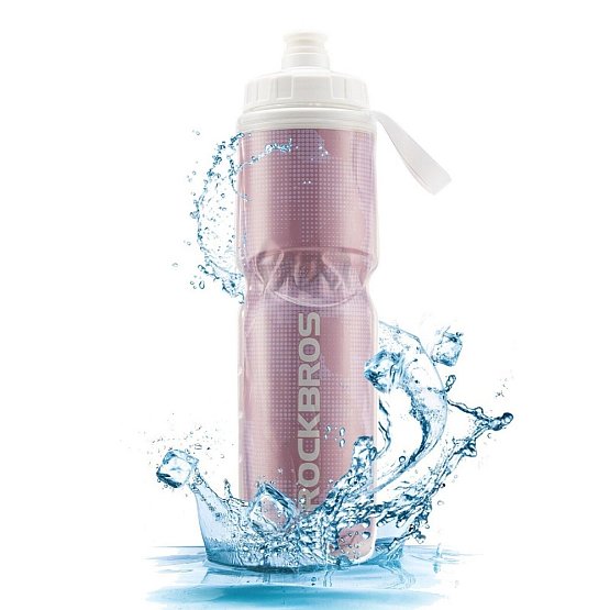 ROCKBROS CYKLOFĽAŠA TERMO, RUŽOVÁ, 670 ML, POLYPROPYLÉN