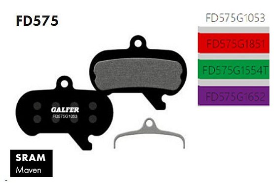 Brzdové platničky GALFER FD575 SRAM Maven - E-bike Brzdové platničky GALFER FD575 SRAM Maven - E-bike