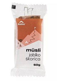 MARVA MÜSLI energetická tyčinka, 50 g, jablko/škorica