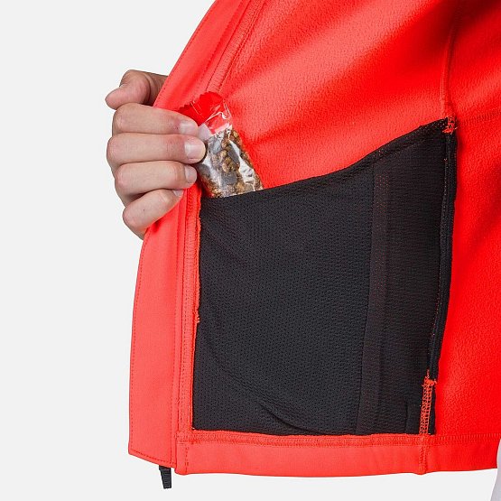 ROSSIGNOL Men's HERO Classique Clim full zip top, red